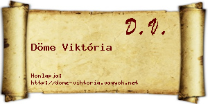 Döme Viktória névjegykártya